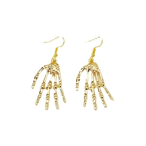 Fashion Skull Palm Alloy Earrings Wholesale