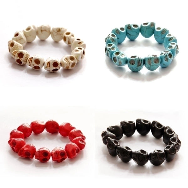 Fashion Skull Turquoise Stoving Varnish Bracelets 1 Piece