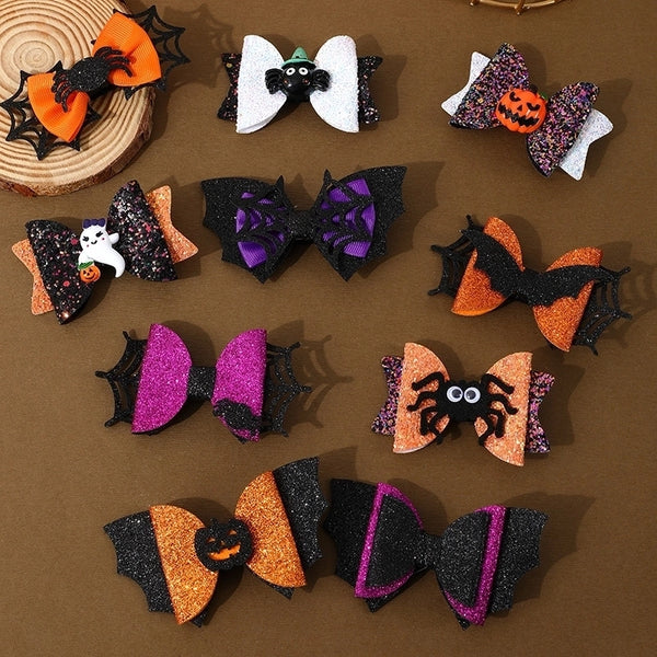 Funny Pumpkin Bat Alloy Hair Clip