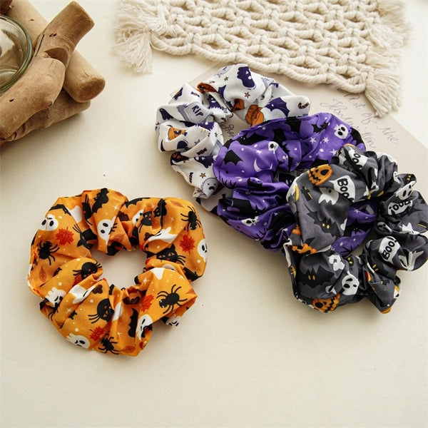 Funny Skull Satin Handmade Hair Tie