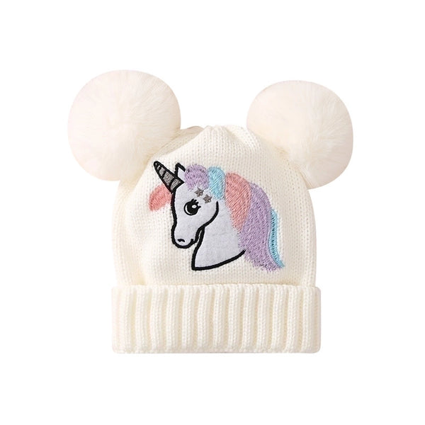 Girl's Basic  Embroidery Wool Cap