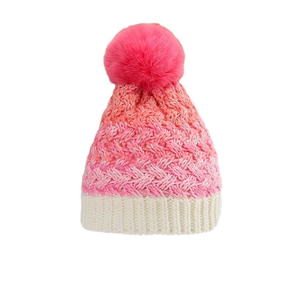 Girl's Cartoon Style Sweet Simple Style Color Block Wool Cap