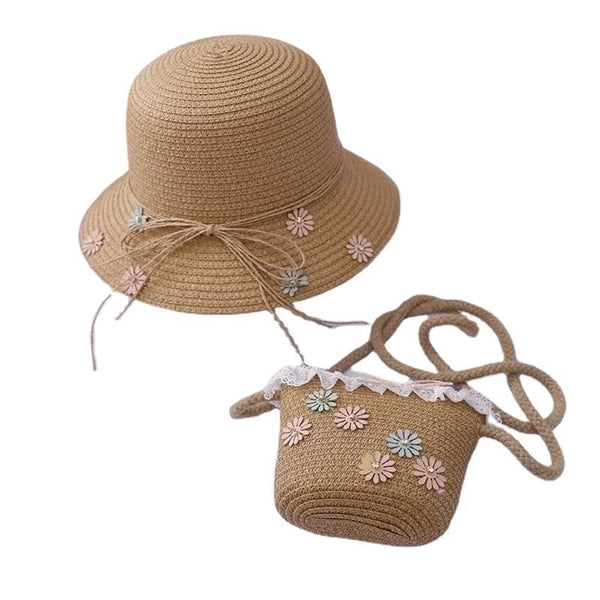 Girl's Fashion Flower Embroidery Bucket Hat