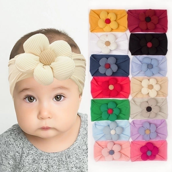 Girl's Simple Style Commute Flower Nylon Braid Hair Band