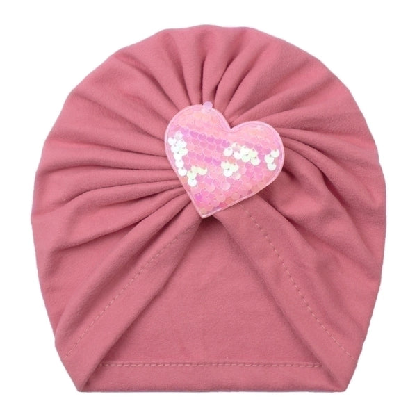 Girl's Simple Style Heart Shape Baby Hat