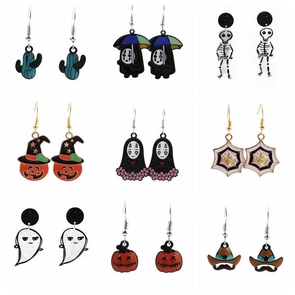 Halloween Ghost Skull Pumpkin Earrings Wholesale