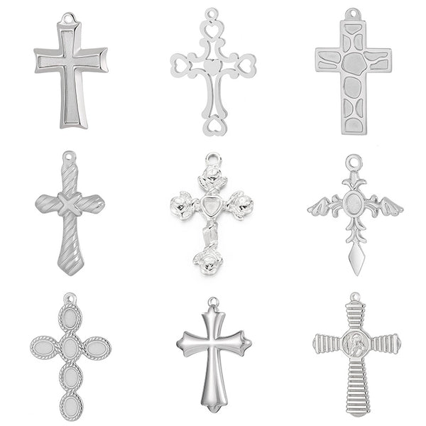 Hip-hop Cross Stainless Steel Plating Jewelry Accessories