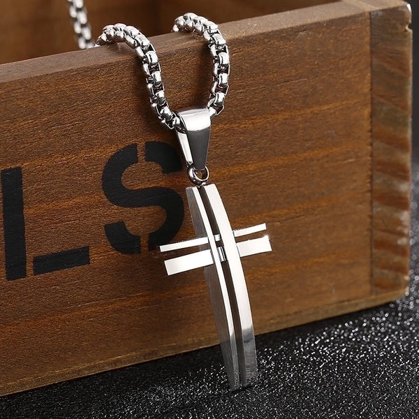 Hip-hop Cross Titanium Steel Polishing Charms Jewelry Accessories