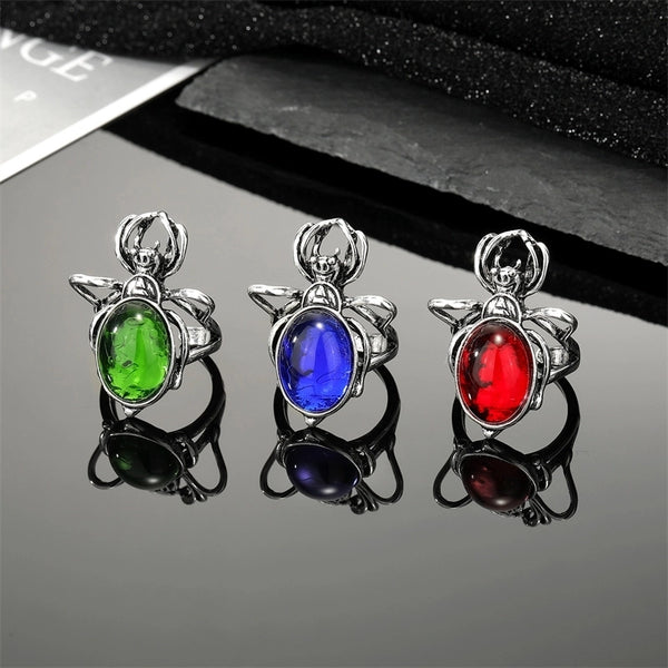 Hip-Hop Punk Spider Alloy Plating Rhinestones Halloween Unisex Open Ring