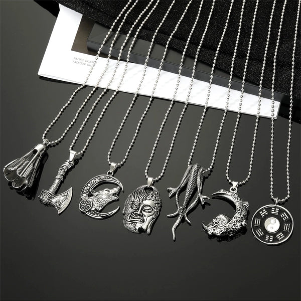 Ins Style Punk Gossip Animal Axe Alloy Plating Alloy Pendant Necklace 1 Piece