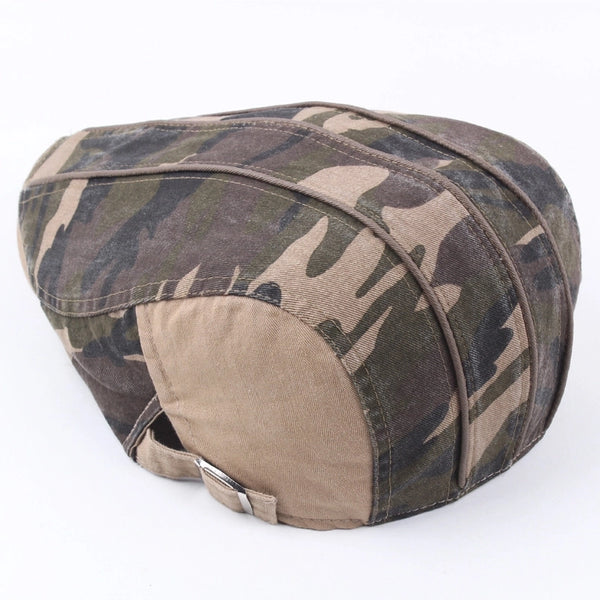 Men's Basic Camouflage Curved Eaves Beret Hat