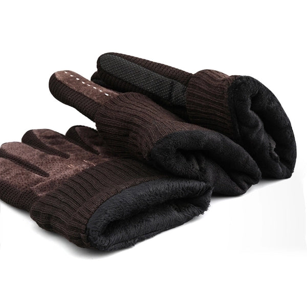 Men's British Style Streetwear Solid Color Gloves 1 Set