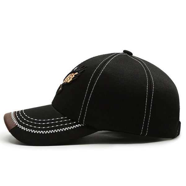 Men's Commute Embroidery Animal Embroidery Curved Eaves Baseball Cap