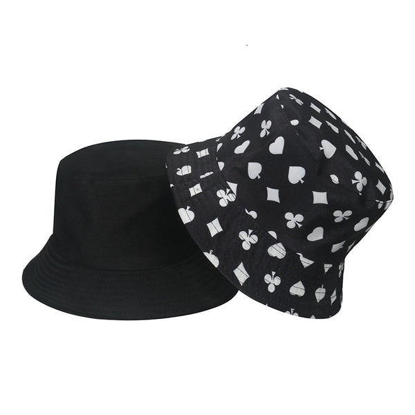 Men's Hip-hop Poker Flat Eaves Bucket Hat