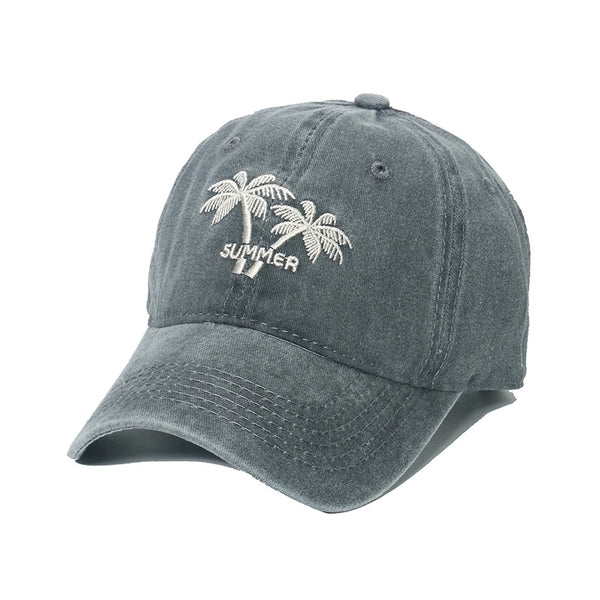 Men's Retro Coconut Tree Embroidery Baseball Cap