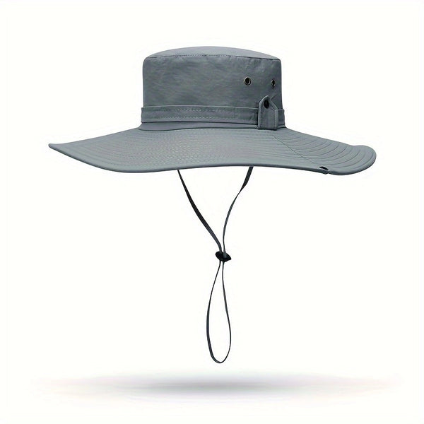 Men's Simple Style Solid Color Big Eaves Sun Hat