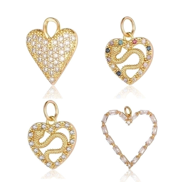 Modern Style Heart Shape Eye Zircon Copper Wholesale Jewelry Accessories