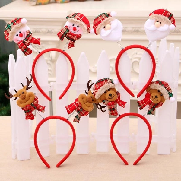 Cute Christmas Women's Snowman Elk Nonwoven Hair Band