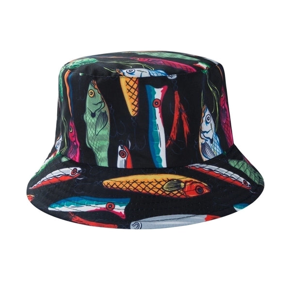 New Fisherman Hat Personality Simple And Colorful Wild Flat Top Double-sided Can Wear Basin Hat