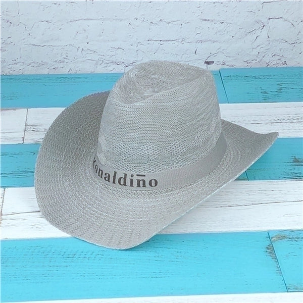 New Summer Hat Western Cowboy Top Hat Jazz Hat Straw Hat Beach Hat