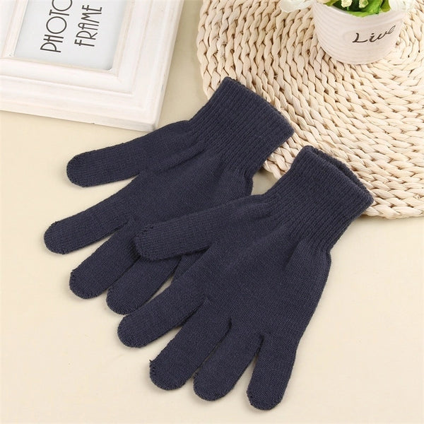 New Unisex Acrylic Magic Gloves Winter Warm Knitted Gloves  Full Finger Gloves Can Be Printed Logo