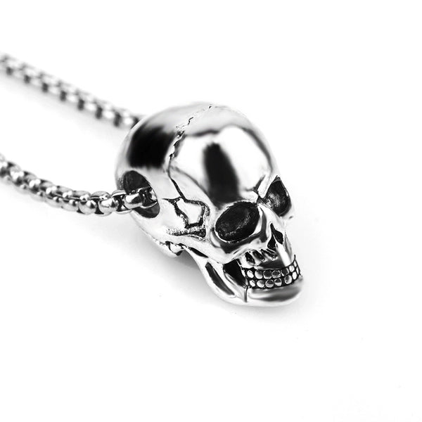 Punk Skull Titanium Steel Plating Halloween Unisex Pendant Necklace