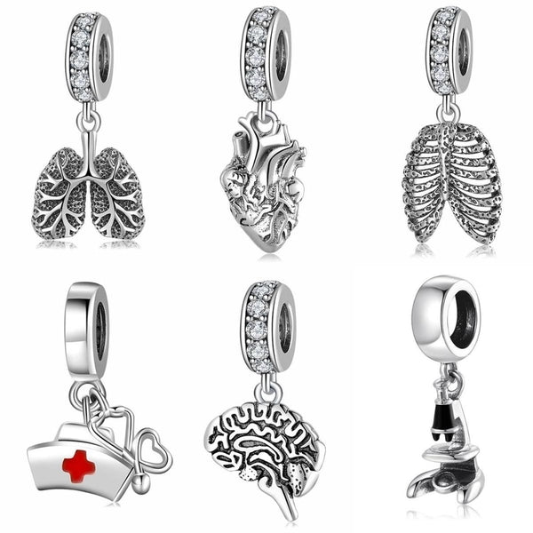 Retro Cross Heart Sterling Silver Inlay Zircon Pendants Jewelry Accessories