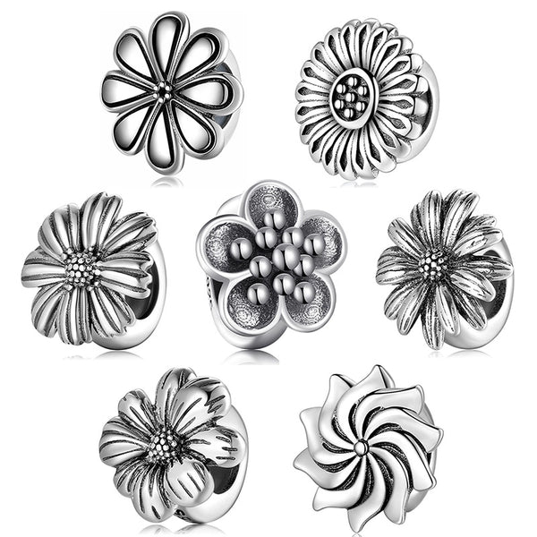 Retro Flower S925 Silver Jewelry Accessories