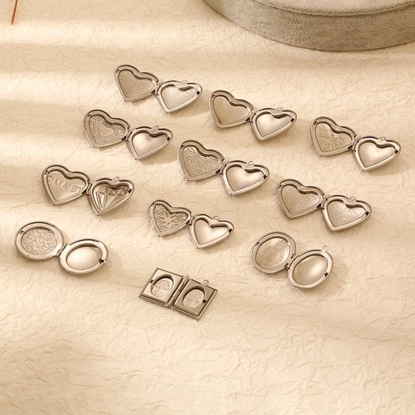 Retro Heart Shape Stainless Steel Plating Gold Plated Jewelry Accessories