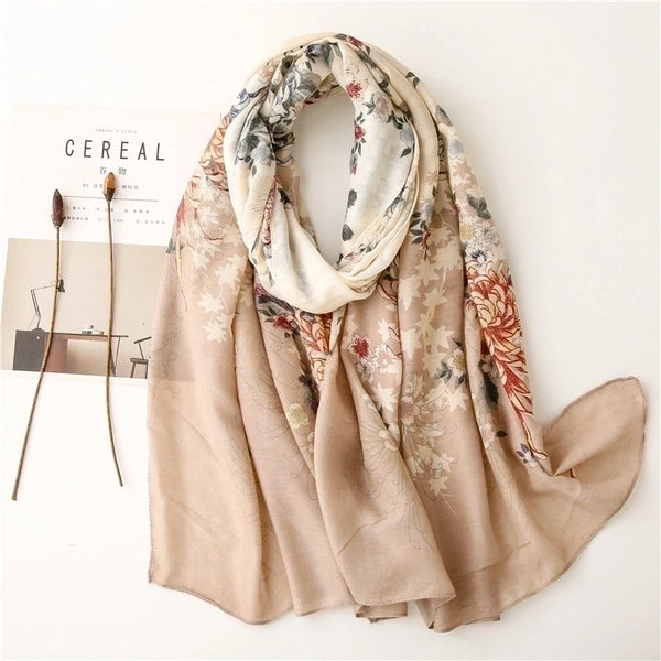 Retro Korean Style Fashion Printing Scarf