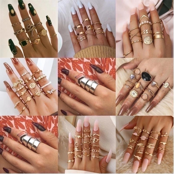 Retro Punk Animal Moon Skull Alloy Plating Hollow Out Inlay Artificial Gemstones Artificial Pearls Artificial Diamond Gold Plated Silver Plated Women's Wide Band Ring Open Ring Rings