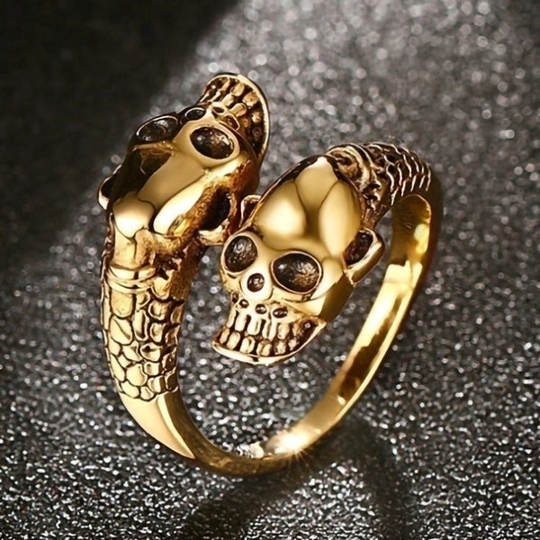 Retro Skull Alloy Unisex Open Rings