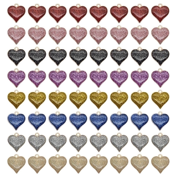 Romantic Heart Shape Alloy Enamel Plating Valentine's Day Charms Jewelry Accessories