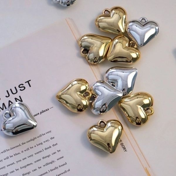 Romantic Heart Shape Arylic Plating Valentine's Day Charms Jewelry Accessories