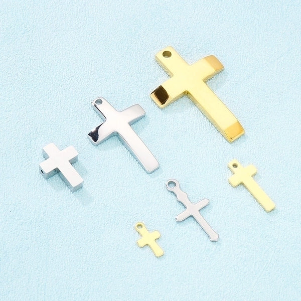 Simple Style Cross Stainless Steel Plating Jewelry Accessories