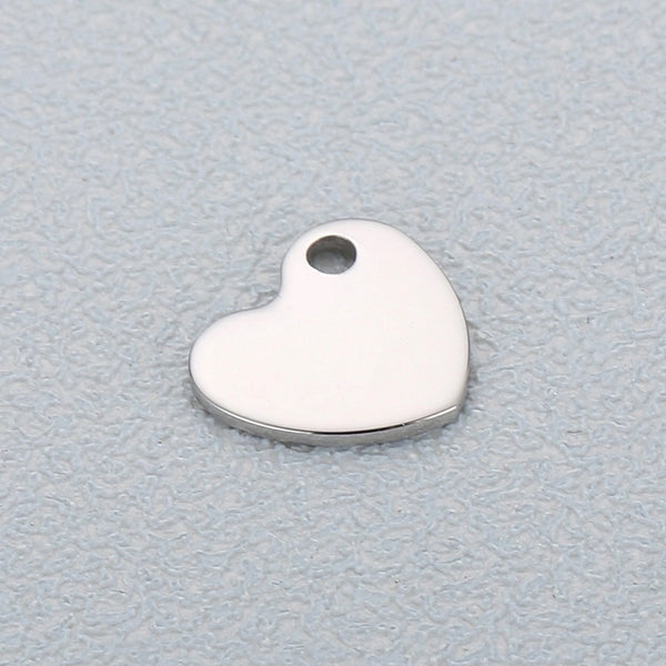 Simple Style Heart Shape Stainless Steel Jewelry Accessories