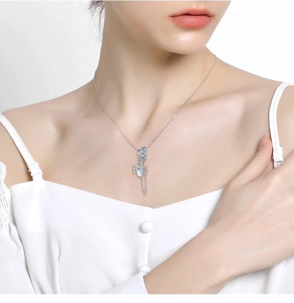 Simple Style Korean Style Spider Sterling Silver Plating Chain Inlay Zircon Charms