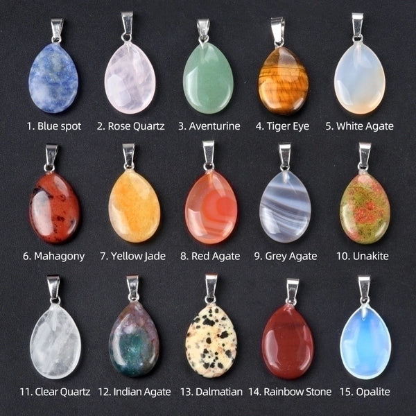 Minimalist Solid Color Natural Stone Polishing Charms