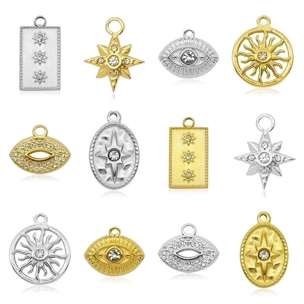 Simple Style Star Eye Stainless Steel Plating Inlay Zircon Jewelry Accessories