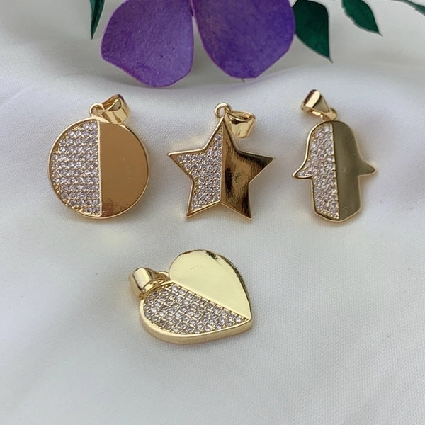 Simple Style Star Heart Shape Copper Plating Jewelry Accessories