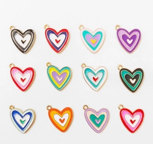 Sweet Heart Shape Alloy Enamel Jewelry Accessories