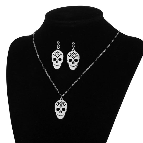 Titanium Steel 18K Gold Plated Fashion Skull No Inlaid