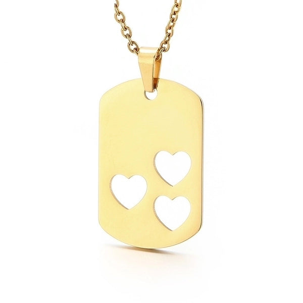 Titanium Steel 18K Gold Plated Heart