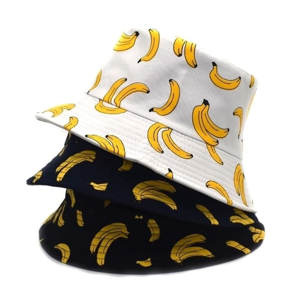 Unisex Basic Cow Pattern Printing Flat Eaves Bucket Hat