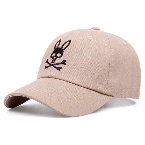 Unisex Basic Retro Simple Style Bunny Ears Skull Embroidery Curved Eaves Baseball Cap