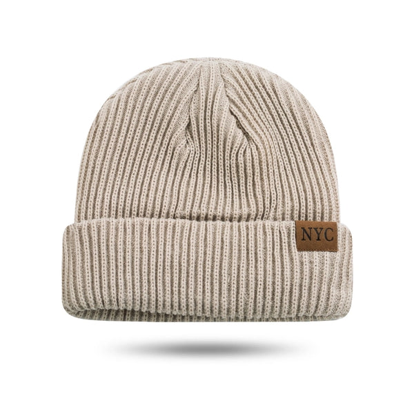 Unisex Basic Solid Color Crimping Wool Cap