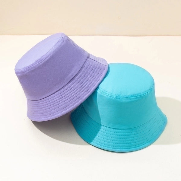 Unisex Basic Solid Color Wide Eaves Bucket Hat