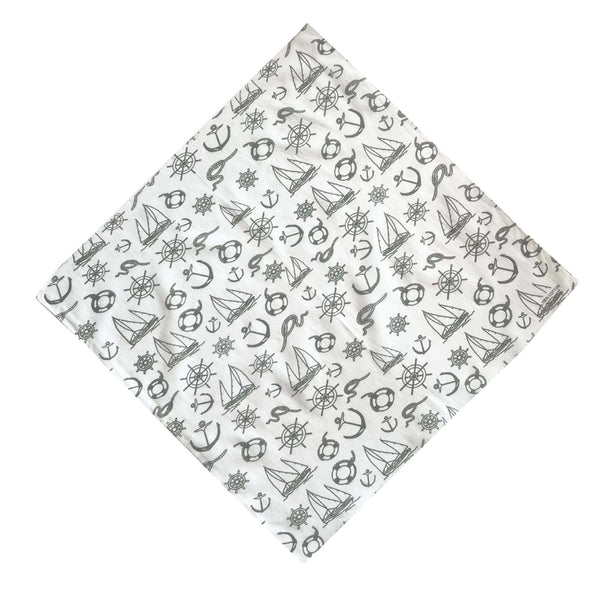 Unisex Casual Anchor Cotton Kerchief