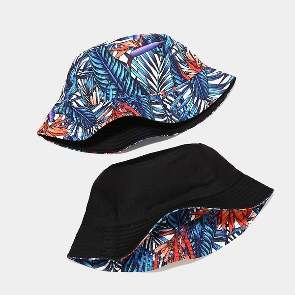 Unisex Casual Simple Style Printing Sun Leaves Printing Wide Eaves Bucket Hat