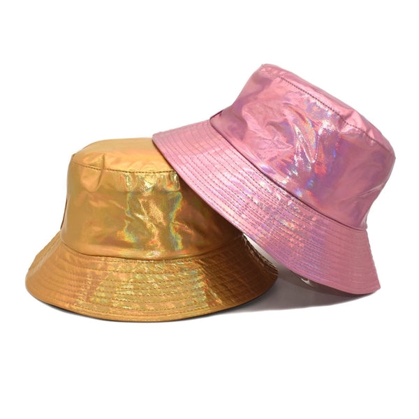 Unisex Casual Solid Color Flat Eaves Bucket Hat